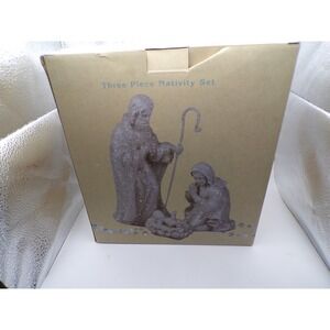 Cracker‎ Barrel Three Piece Nativity Set Holiday Christmas Decor